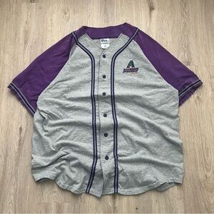 Vintage 90s Pro Player Arizona Diamondbacks Baseball Jersey XL Gray USA Made